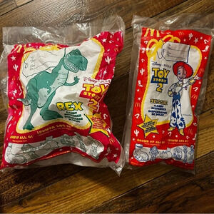 Vintage 1999 Toy Story McDonald’s Toys  Rex‎ & Jessie Candy Dispenser NWT